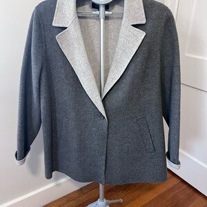 Talbots Gray Blazer with Light Gray Lapels